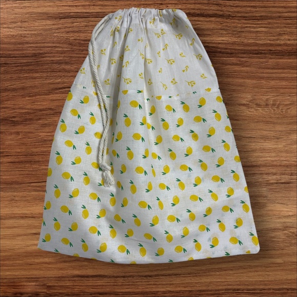 Linen Bread Bag for Homemade Bread, Reusable Sourdough Drawstring Bag - Picture 6 of 6